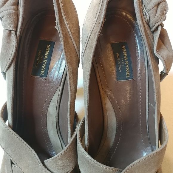 SONIA RYKIEL PARIS GREY HIGH HEEL suede platform - Picture 7 of 8